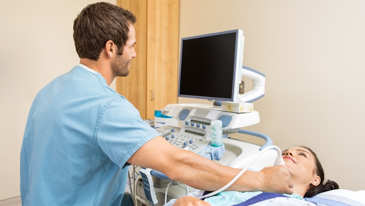doctor preforming ultrasound